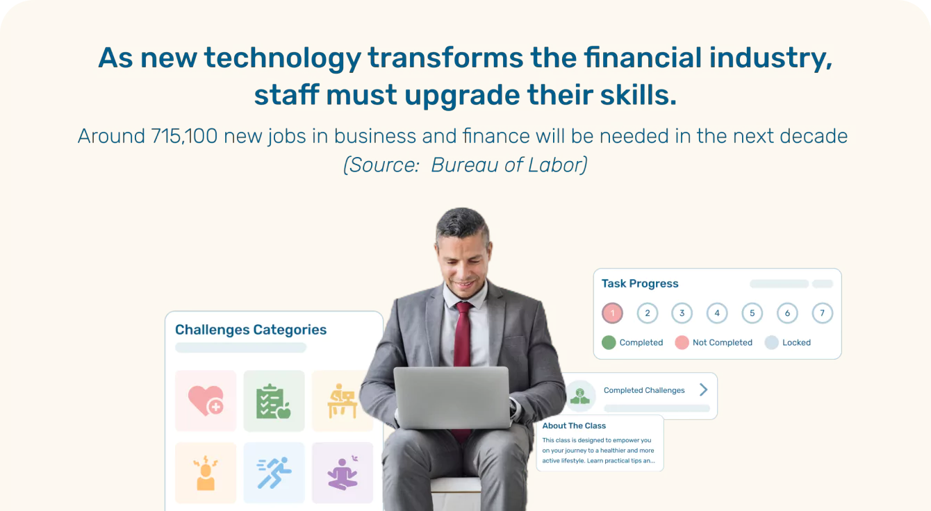 As new technology transforms the financial industry staff must upgrade their skills